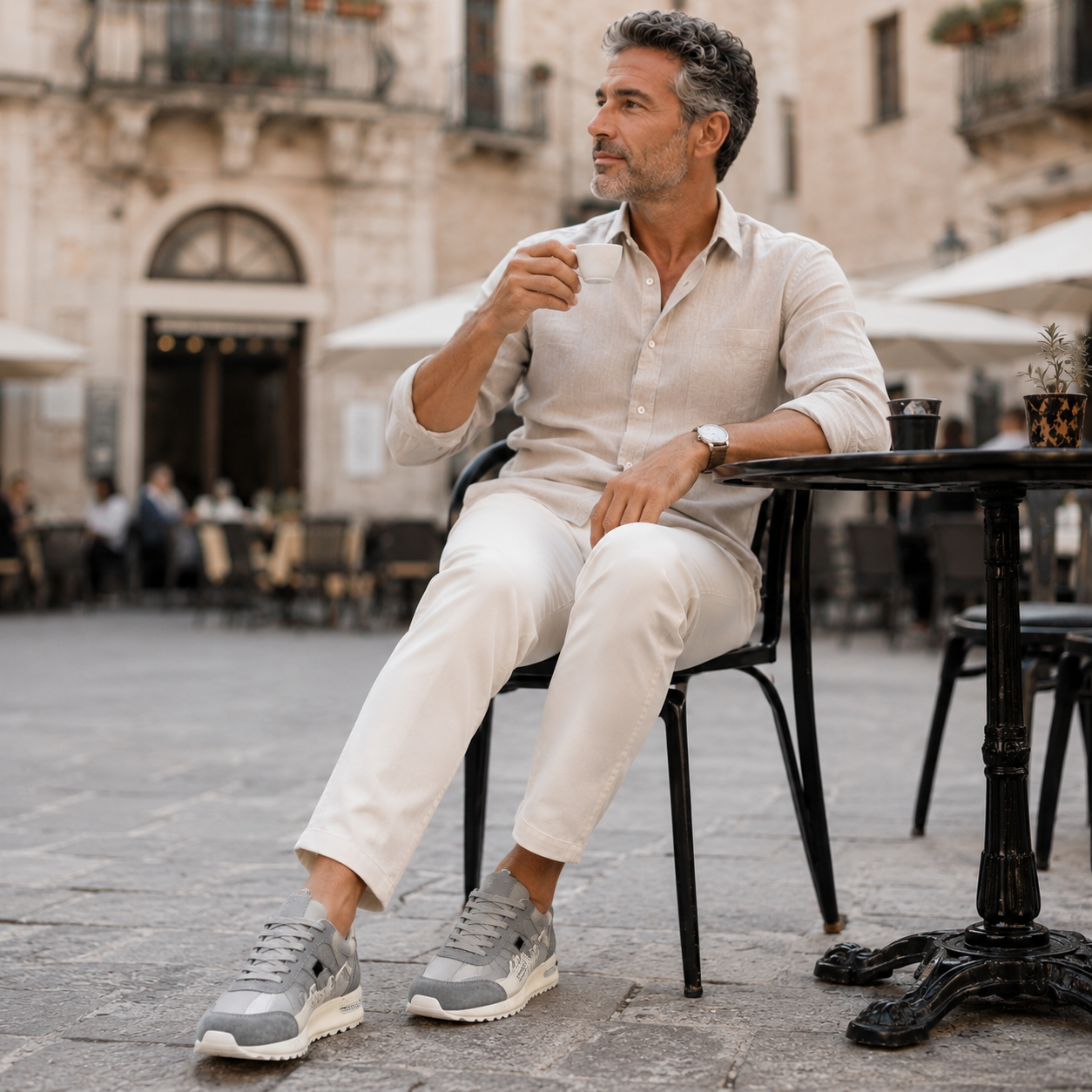 Sneakers Giuliano | Patchwork in multikleur van suède en leer