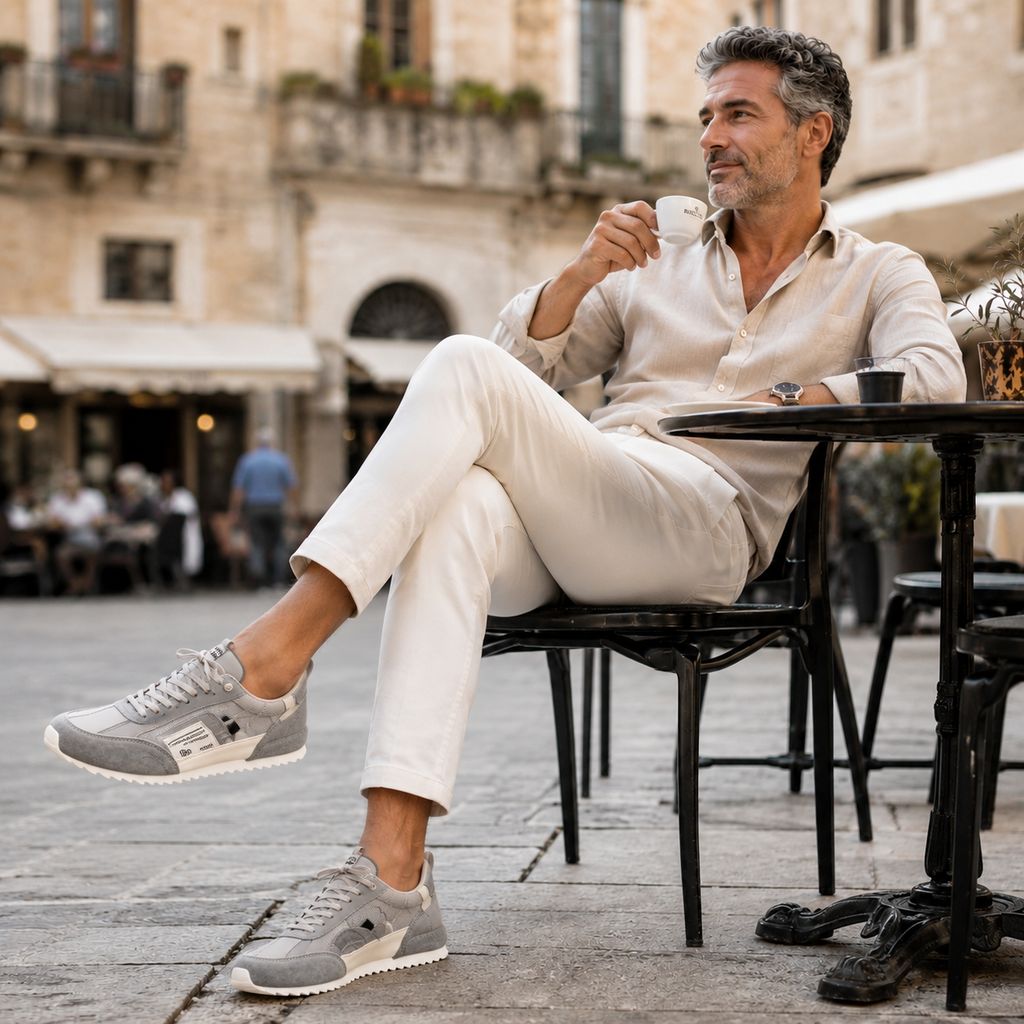 Sneakers Giuliano | Patchwork in multikleur van suède en leer