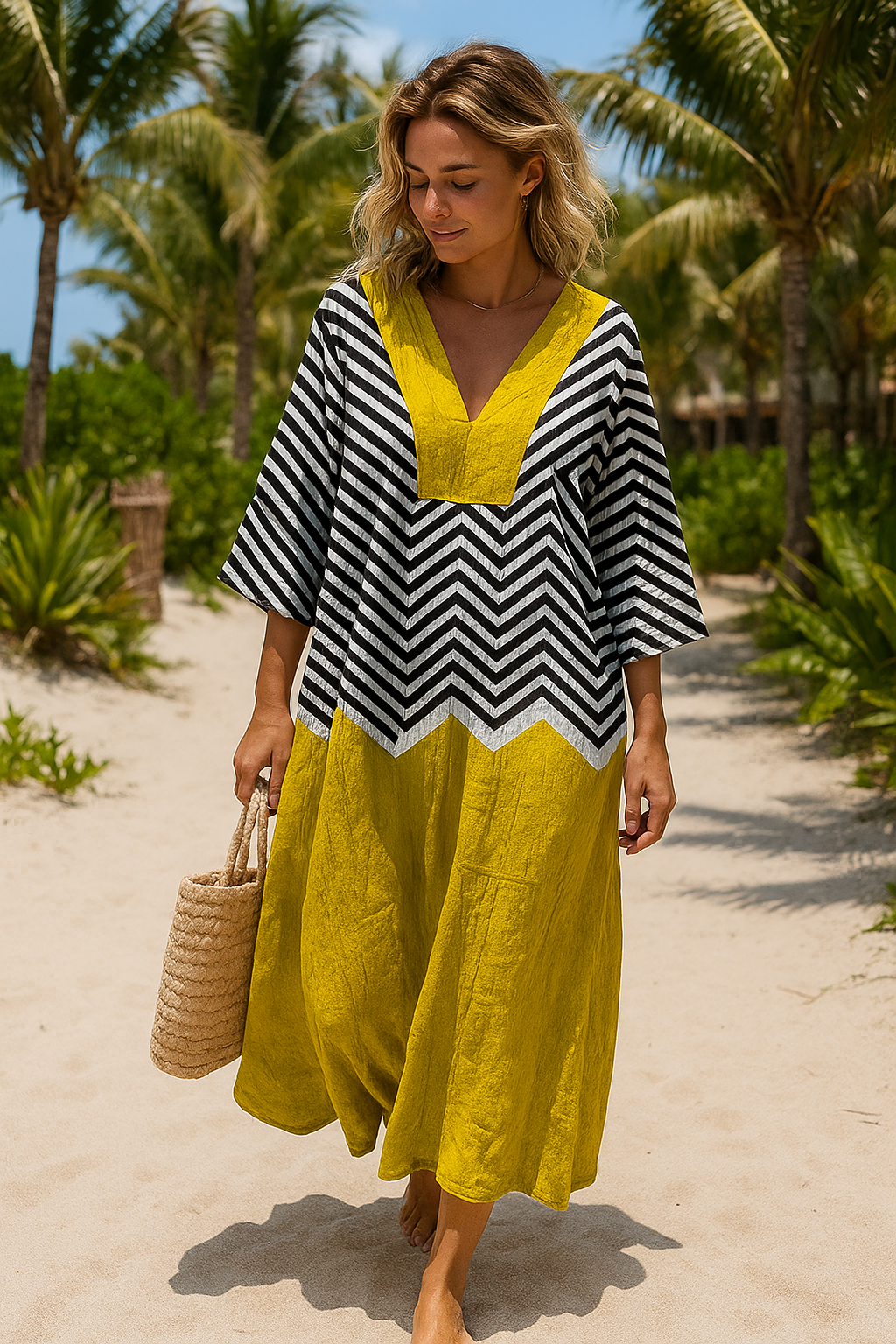 Carla™ — Chique Zomerjurk met Geometrisch Design