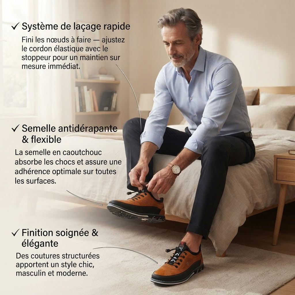 Arthur | Heren Sneakers met Snelle Veters