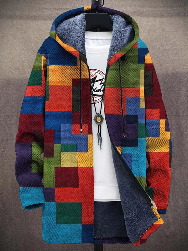 Marieke | Zacht gevoerd vest met kunstzinnige print
