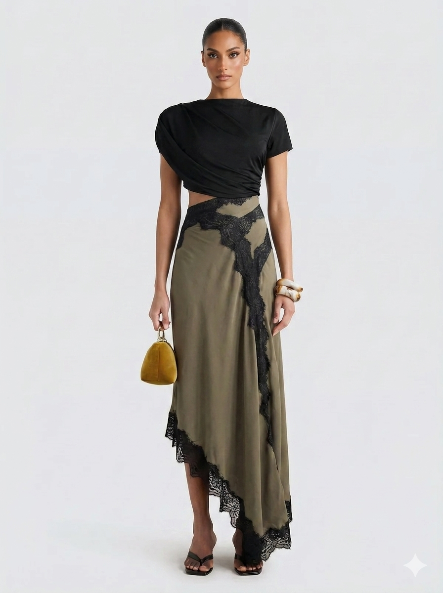 Elin | Limited Edition Kanten Top en Maxi Rok Set
