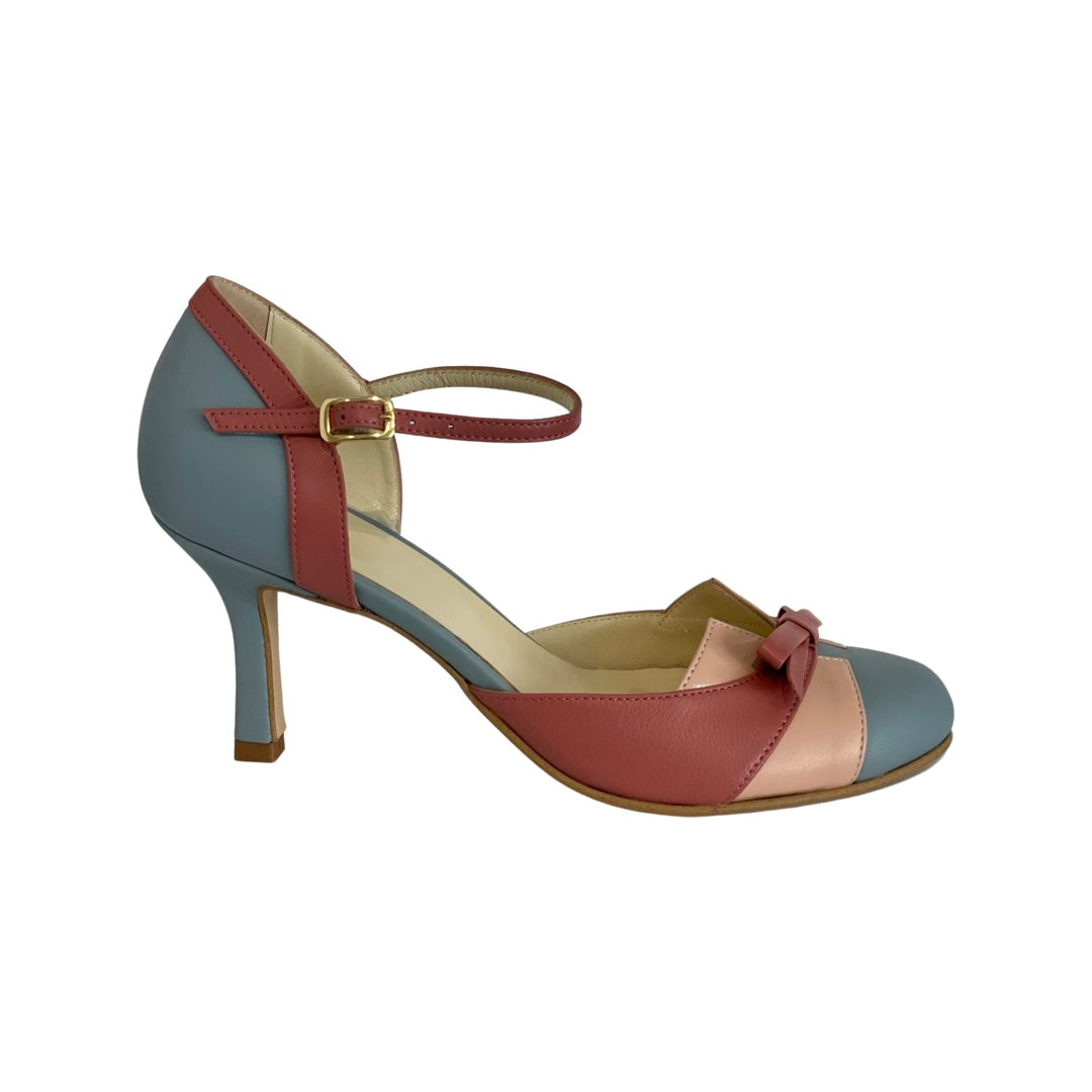 Juliette | Tweekleurige hakken met strik