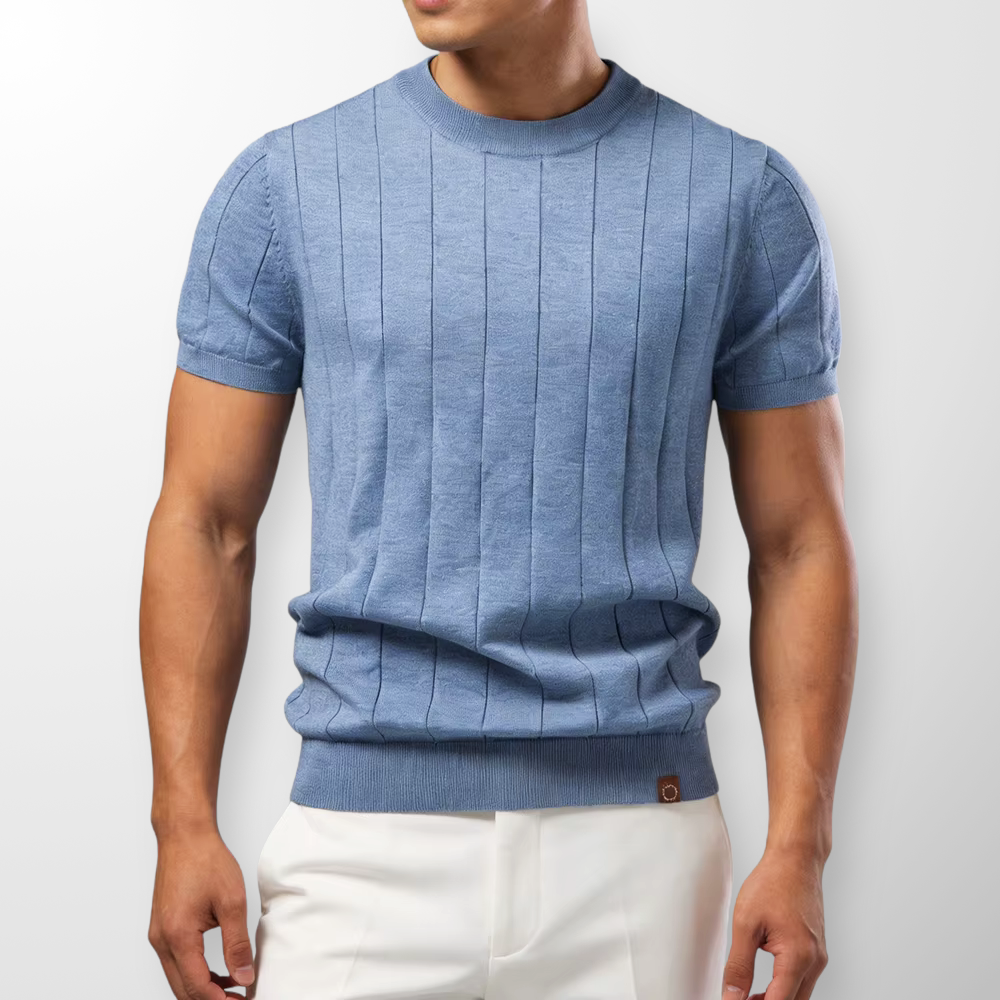 Luuk | Luxe Geribde T-Shirt