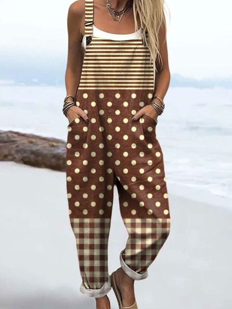 Vintage bloemen-overall - moeiteloze stijl en comfort de hele dag