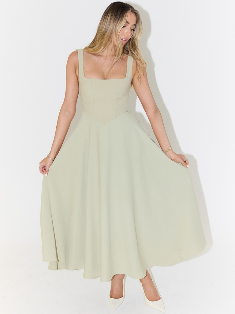 Scarlett™ — Elegante Midi Jurk met Italiaanse Allure