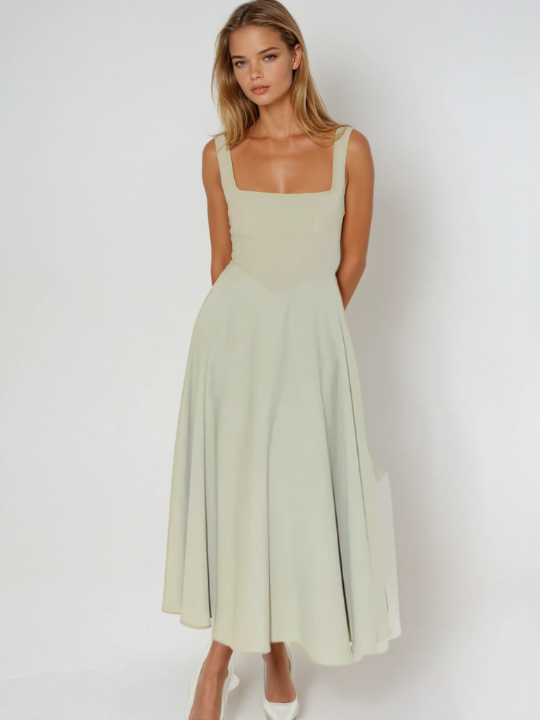 Scarlett™ — Elegante Midi Jurk met Italiaanse Allure