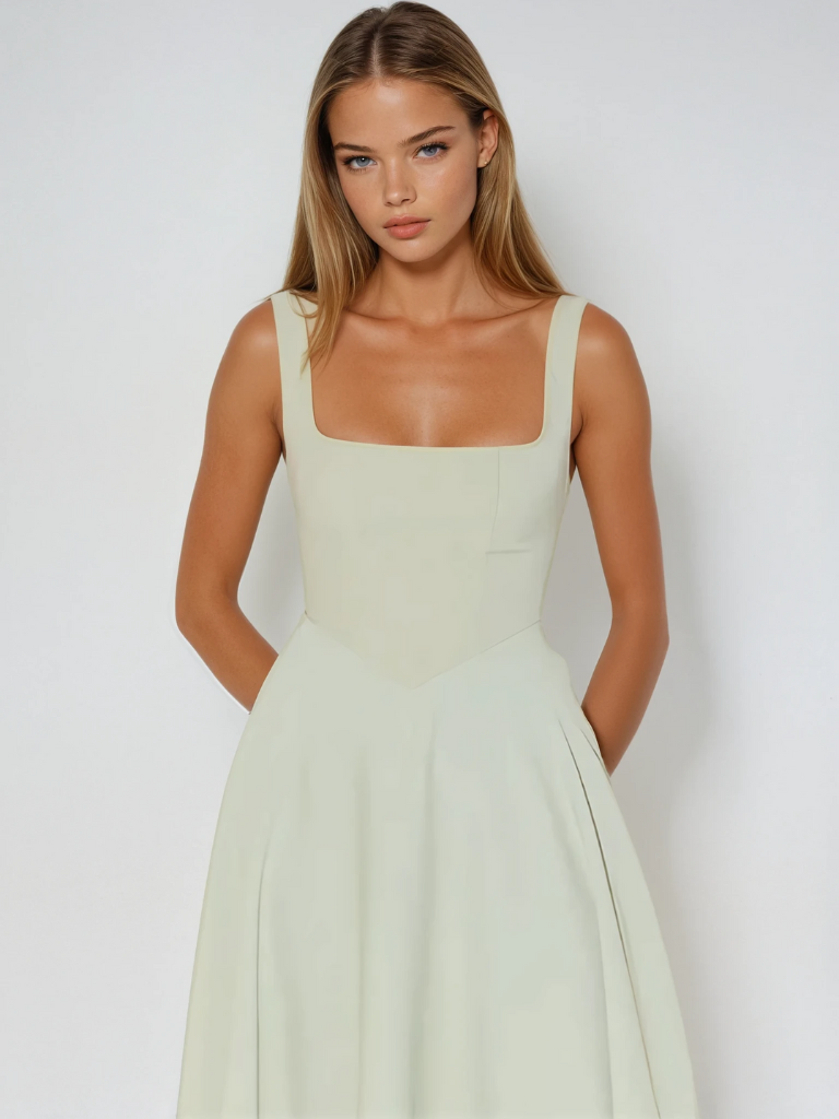 Scarlett™ — Elegante Midi Jurk met Italiaanse Allure