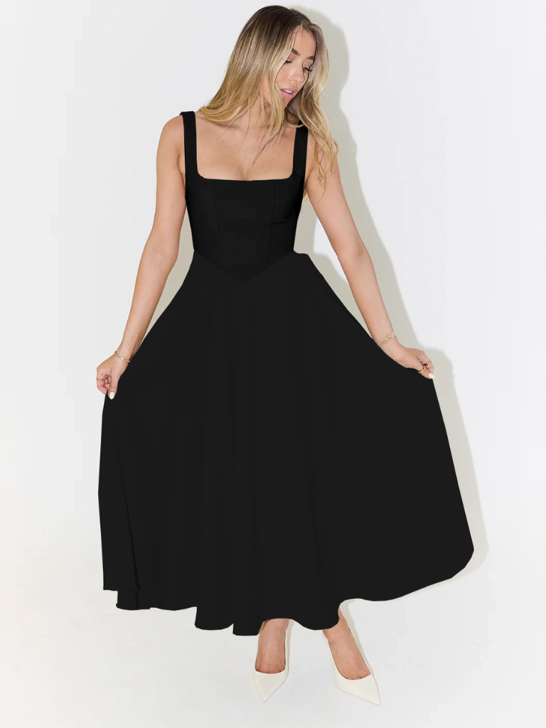 Scarlett™ — Elegante Midi Jurk met Italiaanse Allure