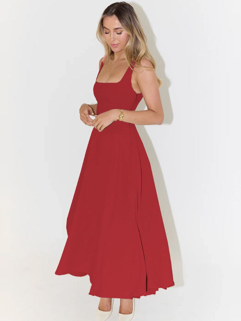 Scarlett™ — Elegante Midi Jurk met Italiaanse Allure