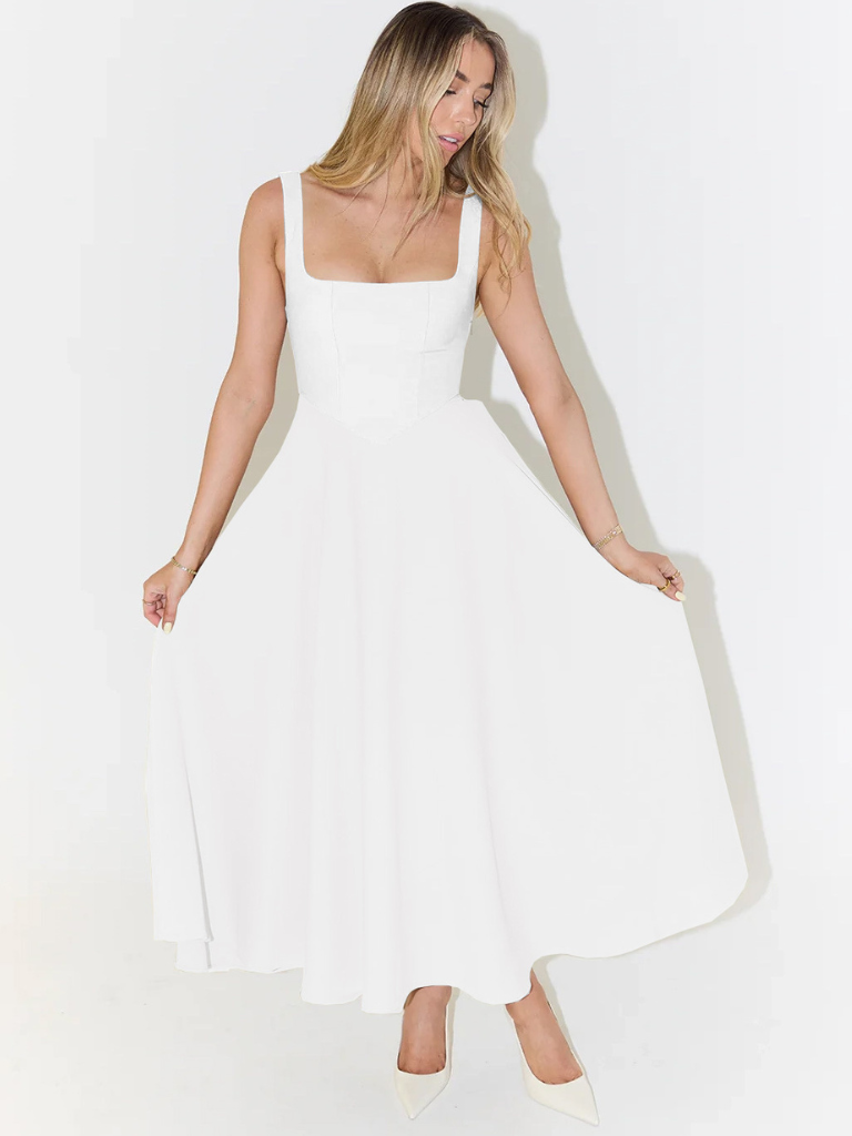 Scarlett™ — Elegante Midi Jurk met Italiaanse Allure