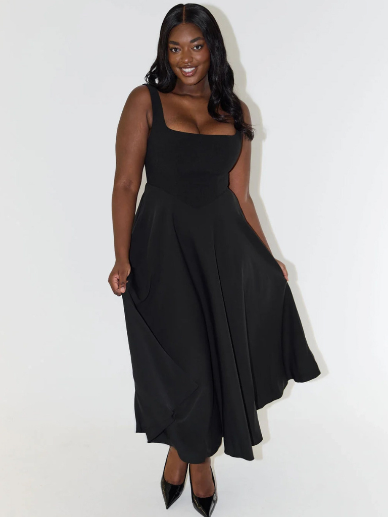 Scarlett™ — Elegante Midi Jurk met Italiaanse Allure