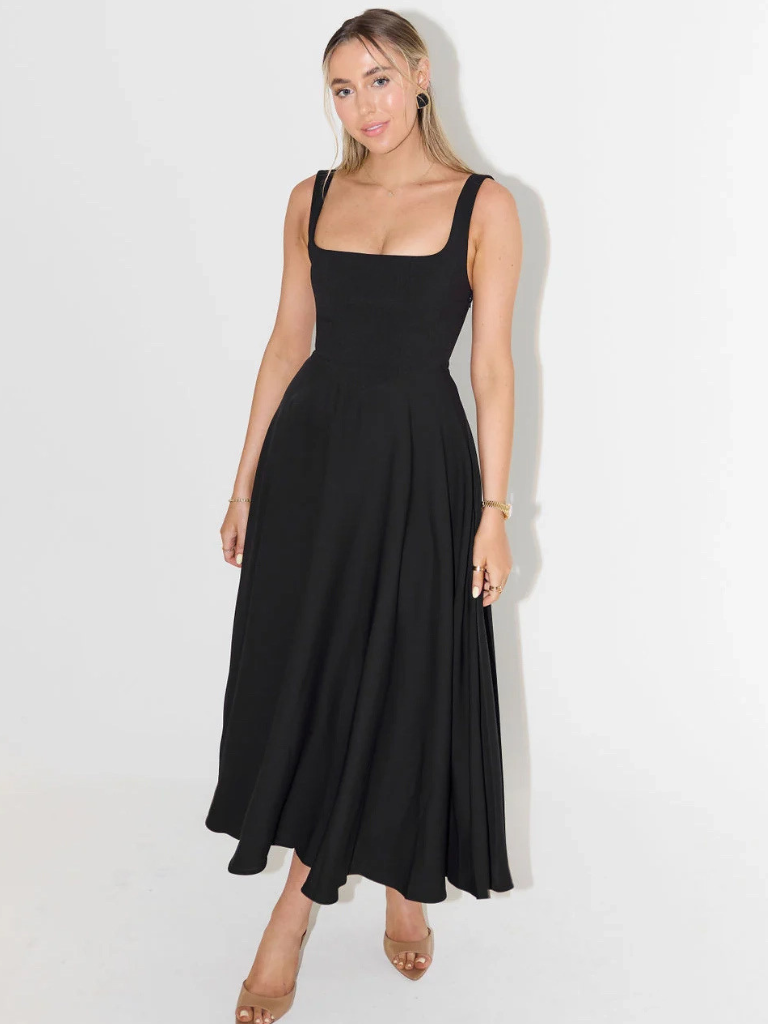 Scarlett™ — Elegante Midi Jurk met Italiaanse Allure