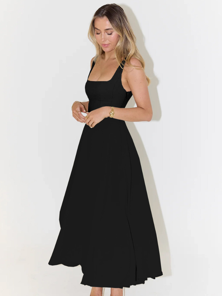 Scarlett™ — Elegante Midi Jurk met Italiaanse Allure