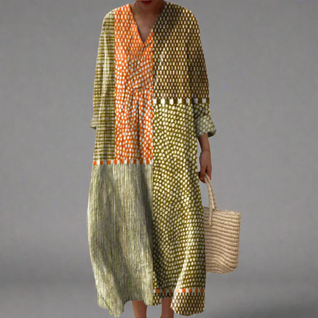 Carla™ — Chique Zomerjurk met Geometrisch Design