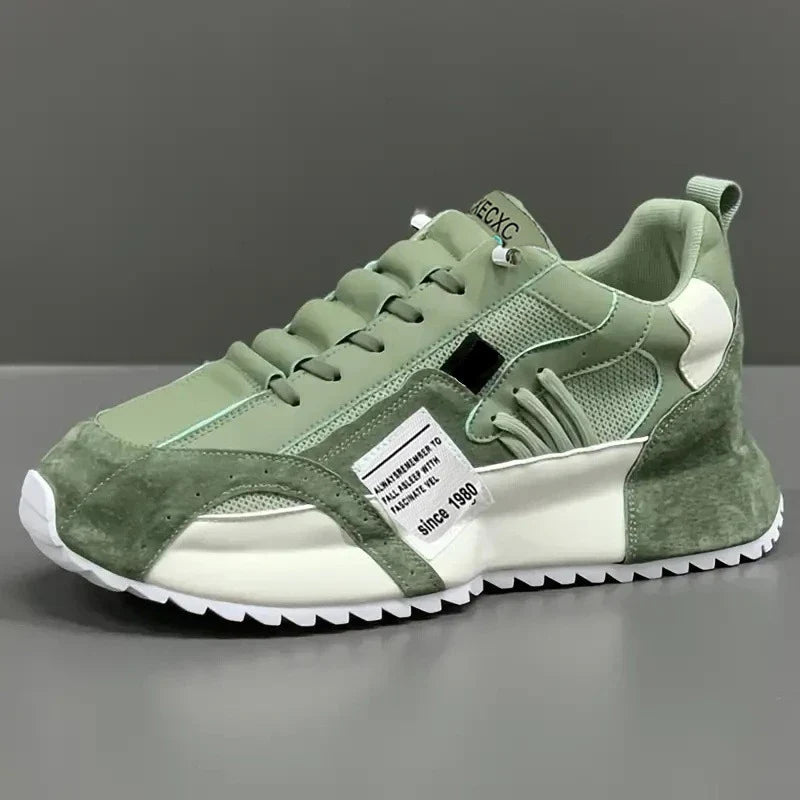 Sneakers Giuliano | Patchwork in multikleur van suède en leer