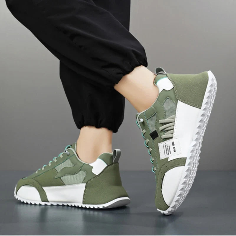 Sneakers Giuliano | Patchwork in multikleur van suède en leer