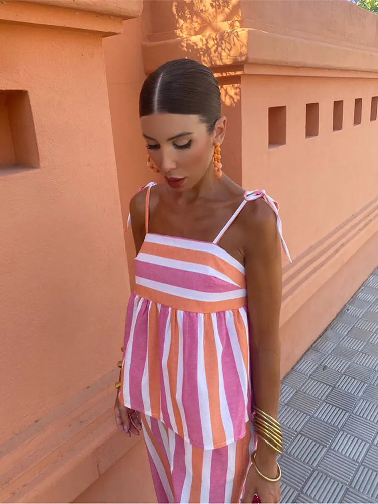 Hanne™ — Zomerse Set met Print & Pantalon