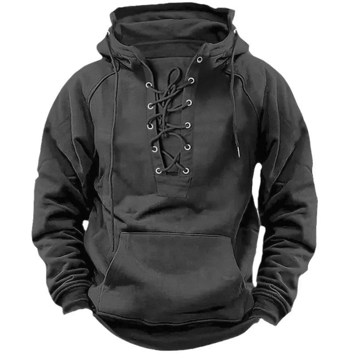 Hoodie met Veterdetail
