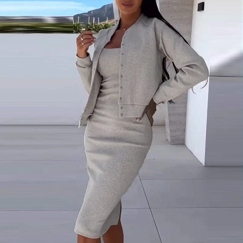 Cynthia™ — Nauwsluitende Tweedelige Bodycon-Set