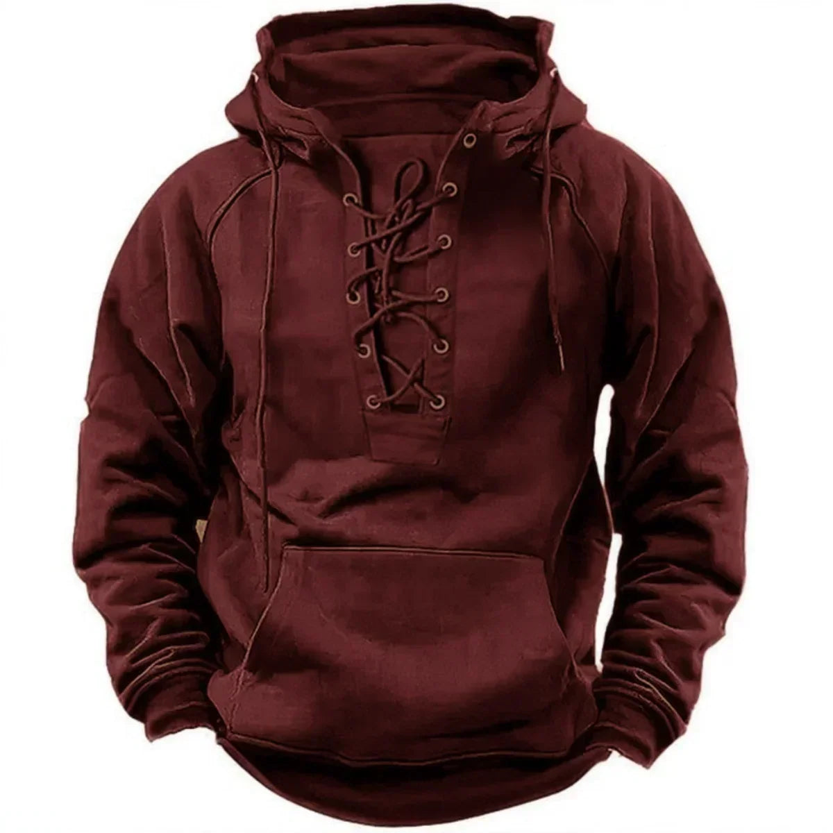 Hoodie met Veterdetail