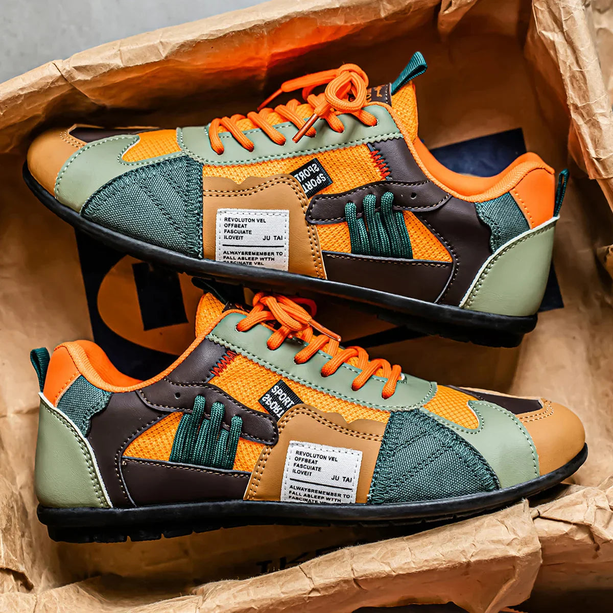 Varel | Retro Sneakers met Kleurrijke Accenten
