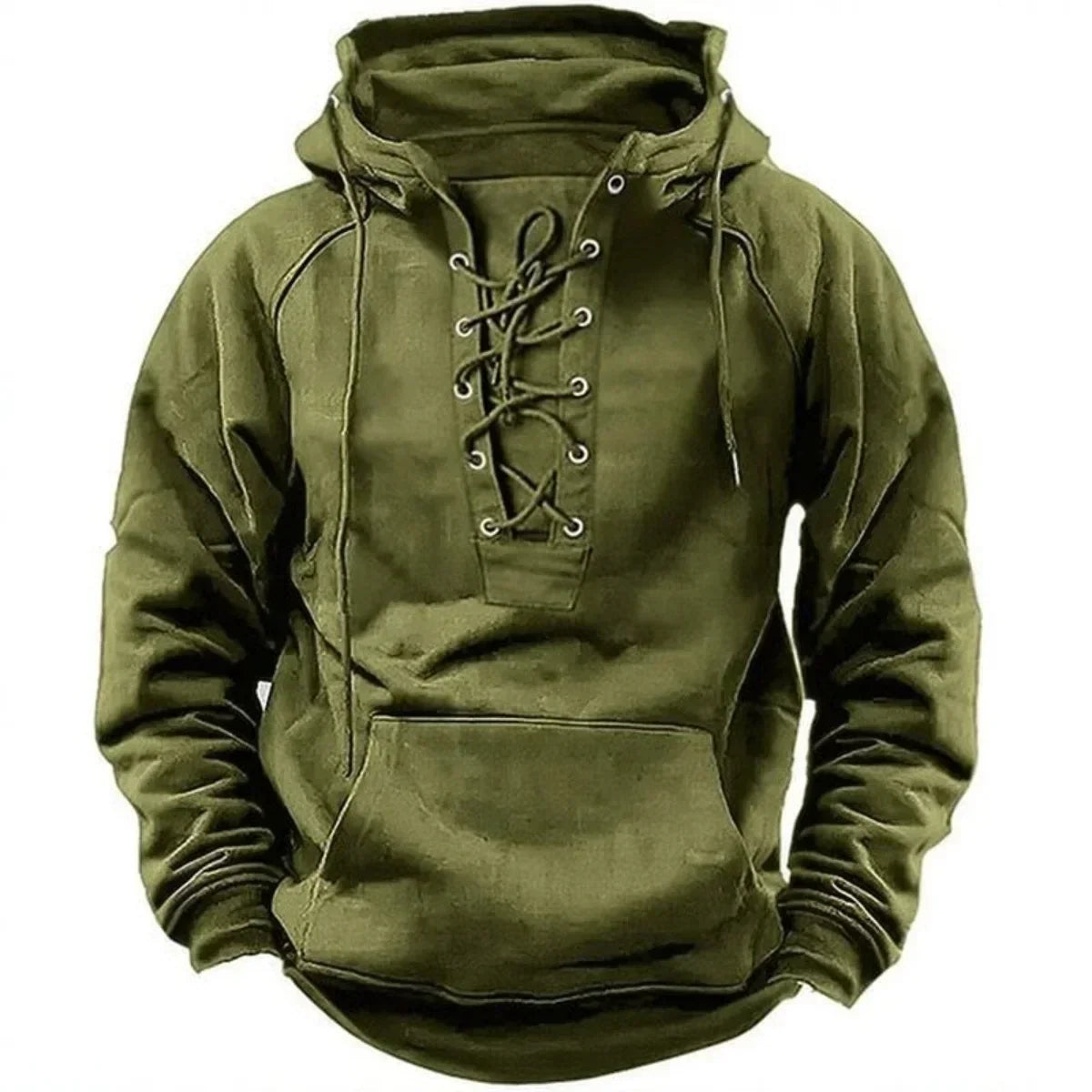 Hoodie met Veterdetail