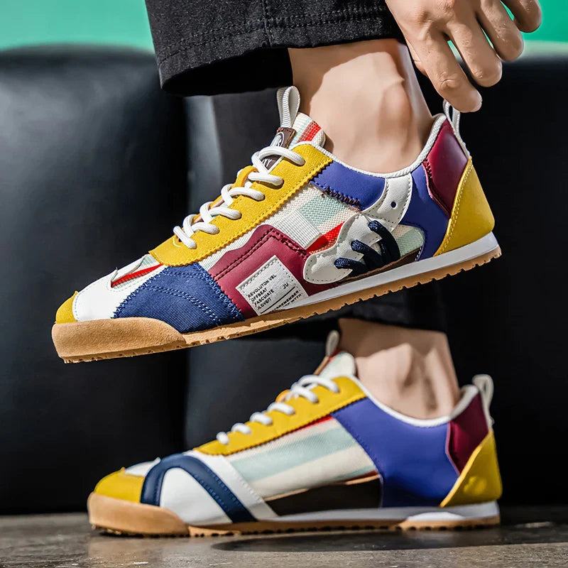 Gino | Heren sneakers met color-block-details