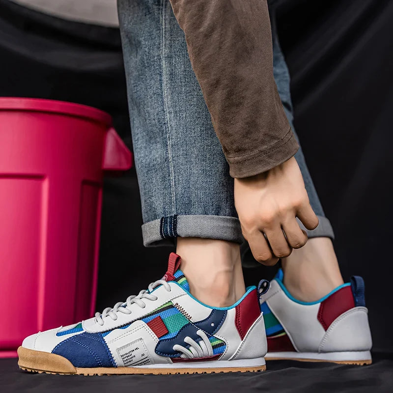 Gino | Heren sneakers met color-block-details