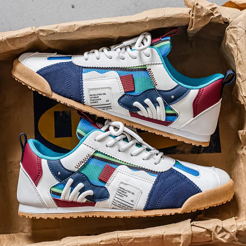 Gino | Heren sneakers met color-block-details