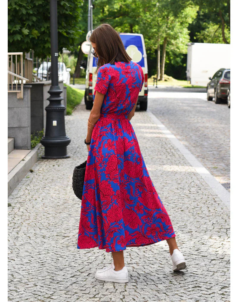 Julia – Elegante V-halsjurk met Flatterend Model