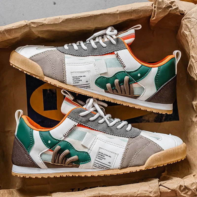 Gino | Heren sneakers met color-block-details