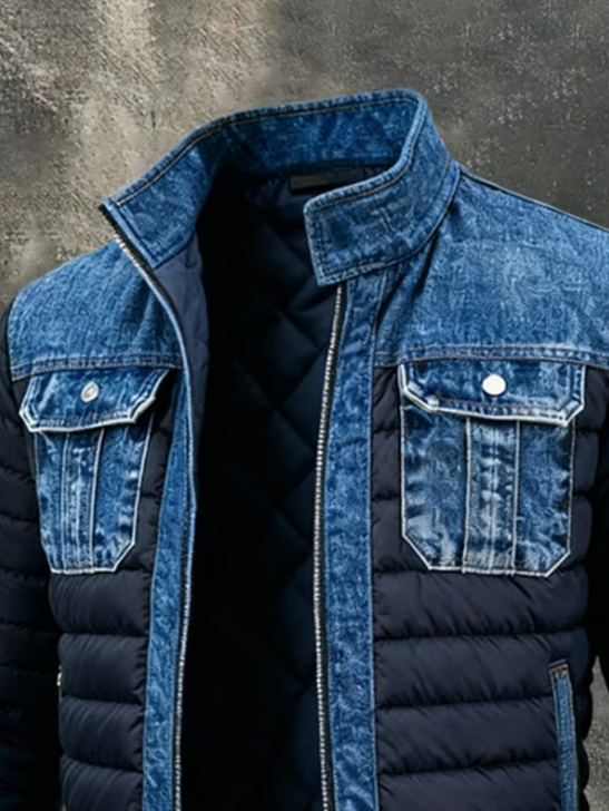 Jaxen | Hybride gewatteerde denimjas