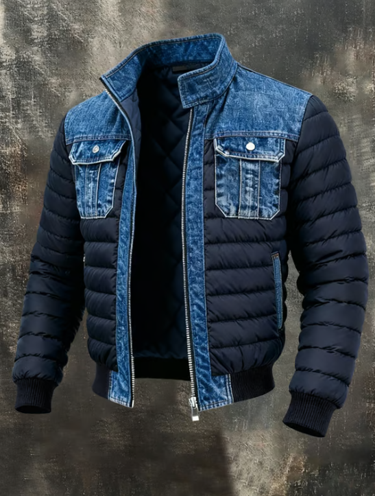 Jaxen | Hybride gewatteerde denimjas