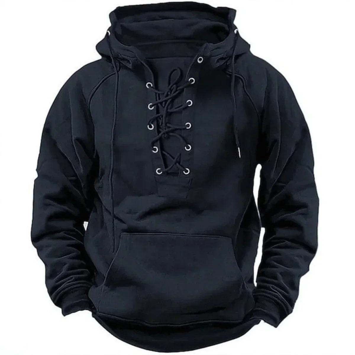 Hoodie met Veterdetail
