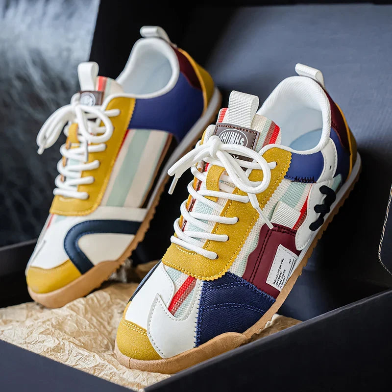 Gino | Heren sneakers met color-block-details