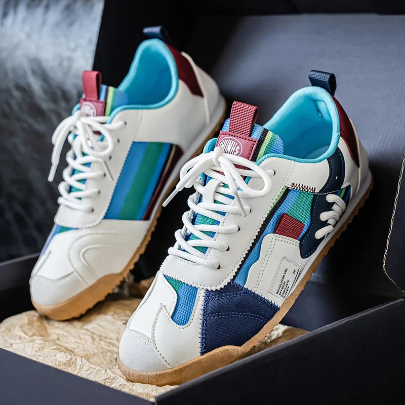 Gino | Heren sneakers met color-block-details
