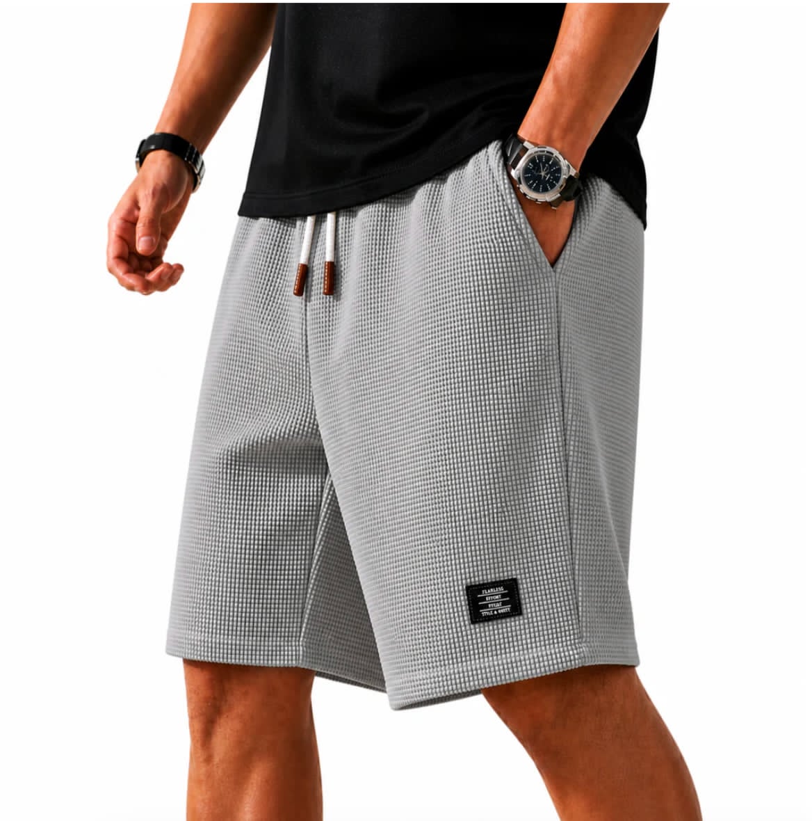 Milan | Wafelgebreide Bermudashort