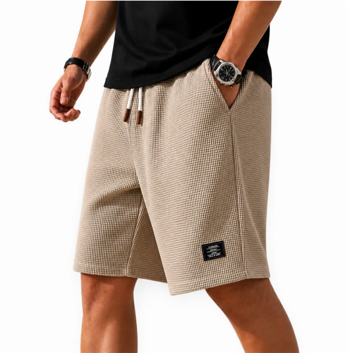 Milan | Wafelgebreide Bermudashort