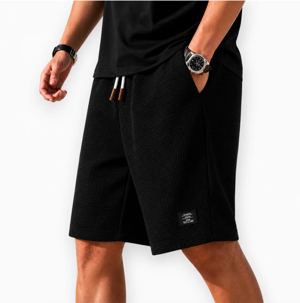 Milan | Wafelgebreide Bermudashort