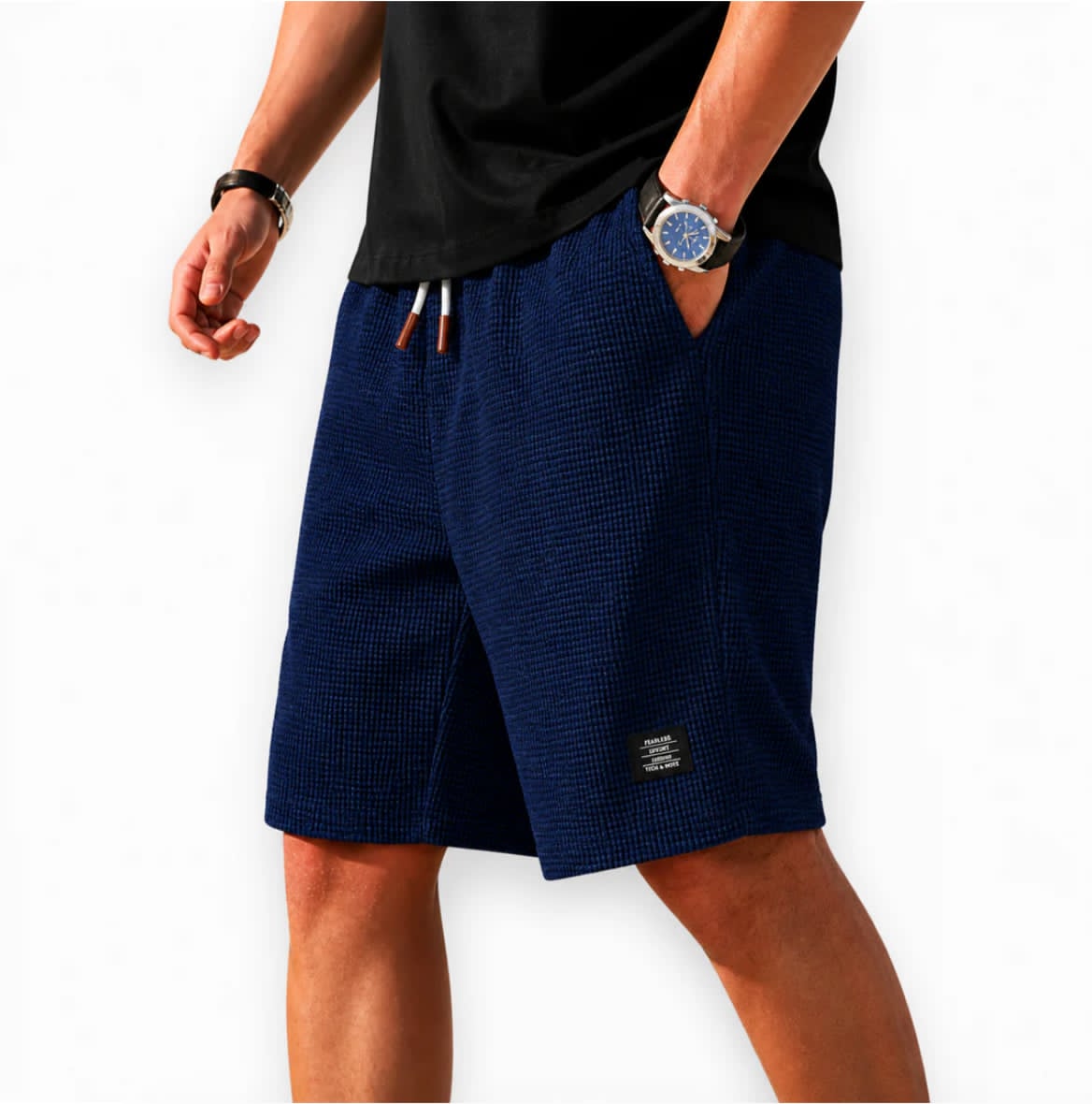 Milan | Wafelgebreide Bermudashort