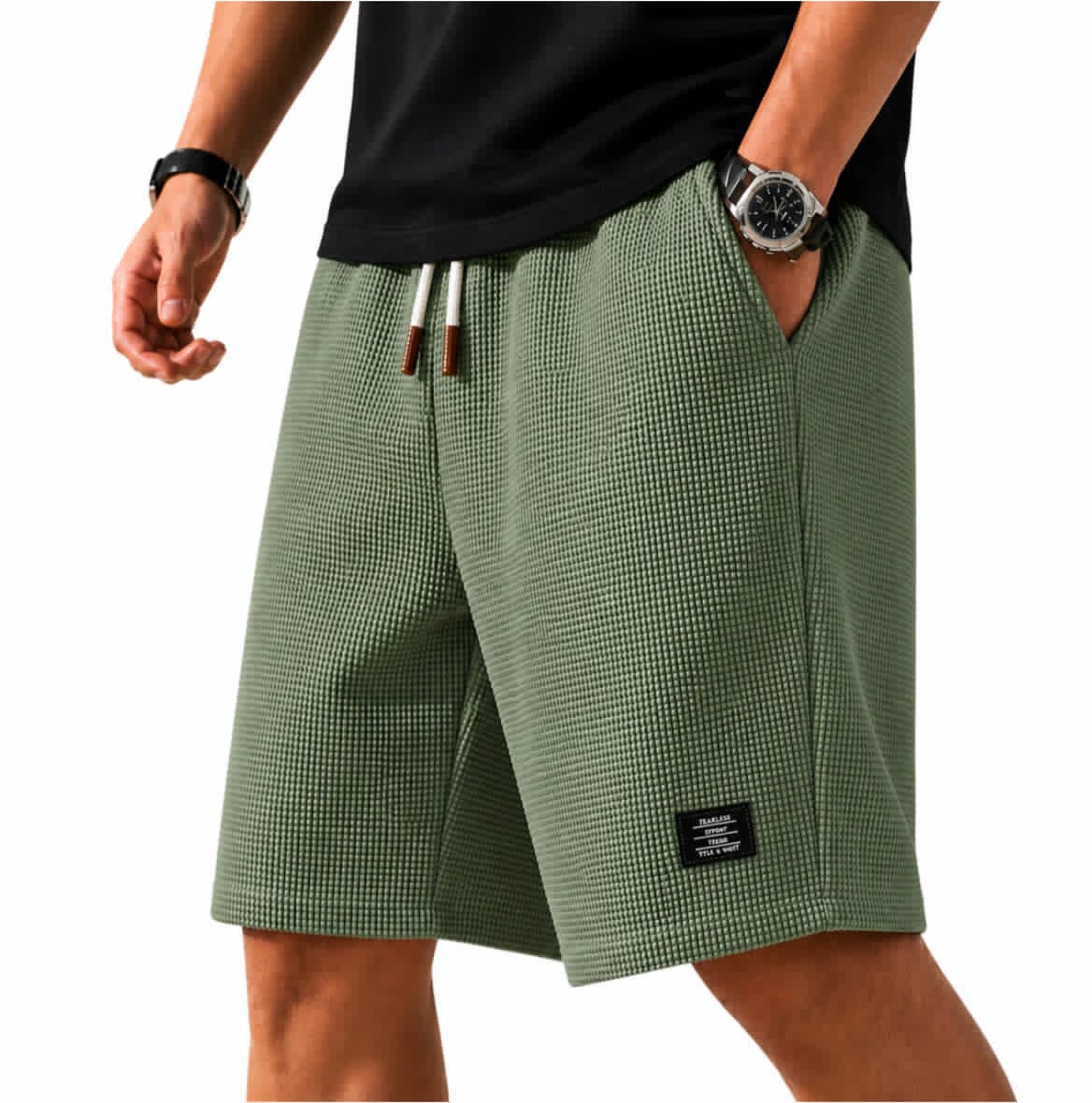 Milan | Wafelgebreide Bermudashort