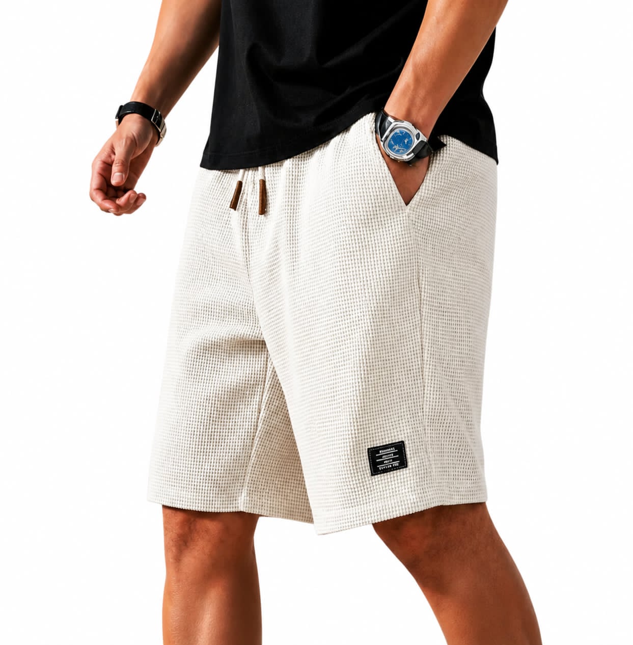 Milan | Wafelgebreide Bermudashort