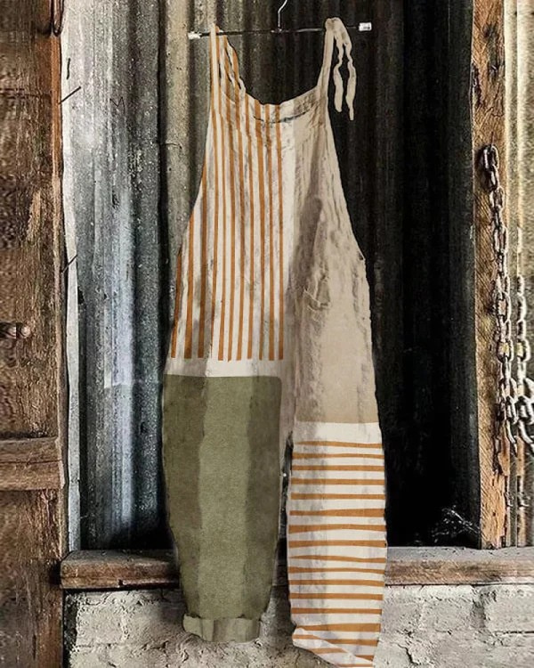 Vintage wijde pijpen jumpsuit - moeiteloos stijl en comfort voor dames