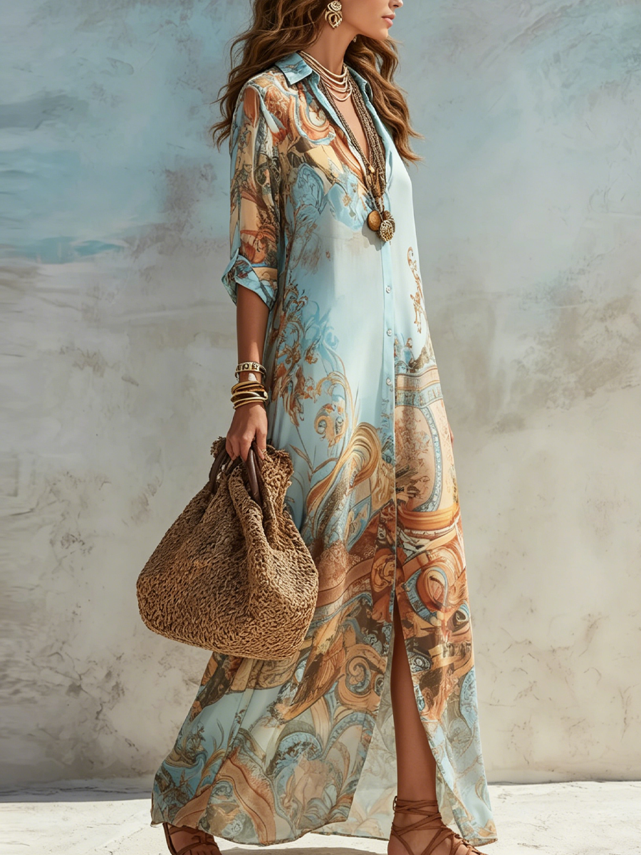 Lorna | Mediterrane Overhemdjurk