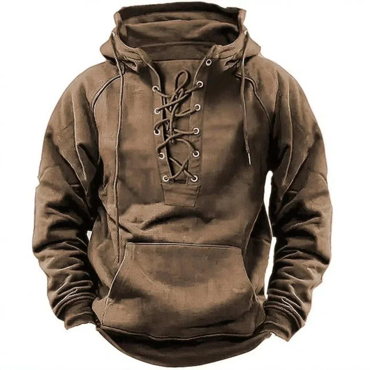Hoodie met Veterdetail