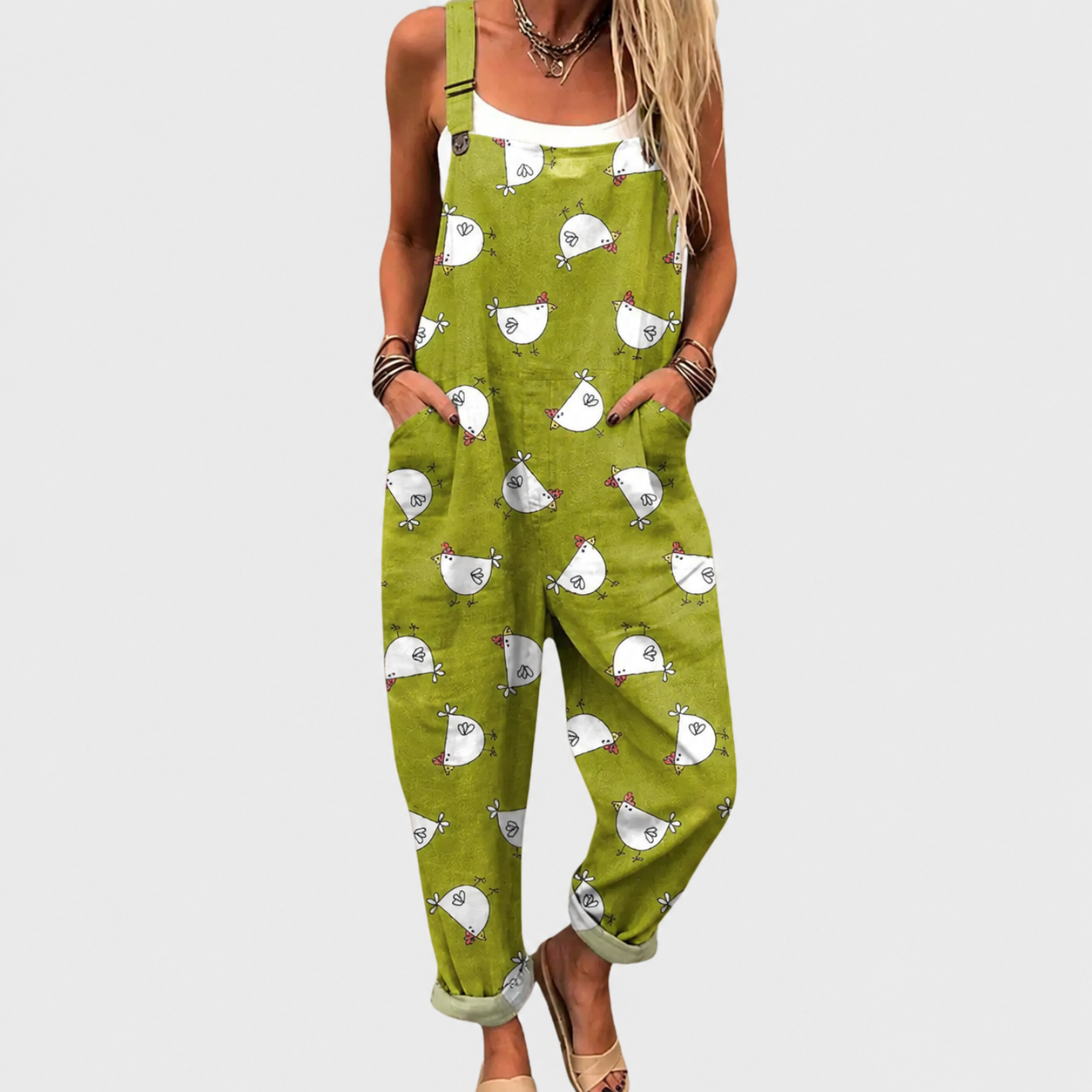 Comfortabele Geprinte Salopette