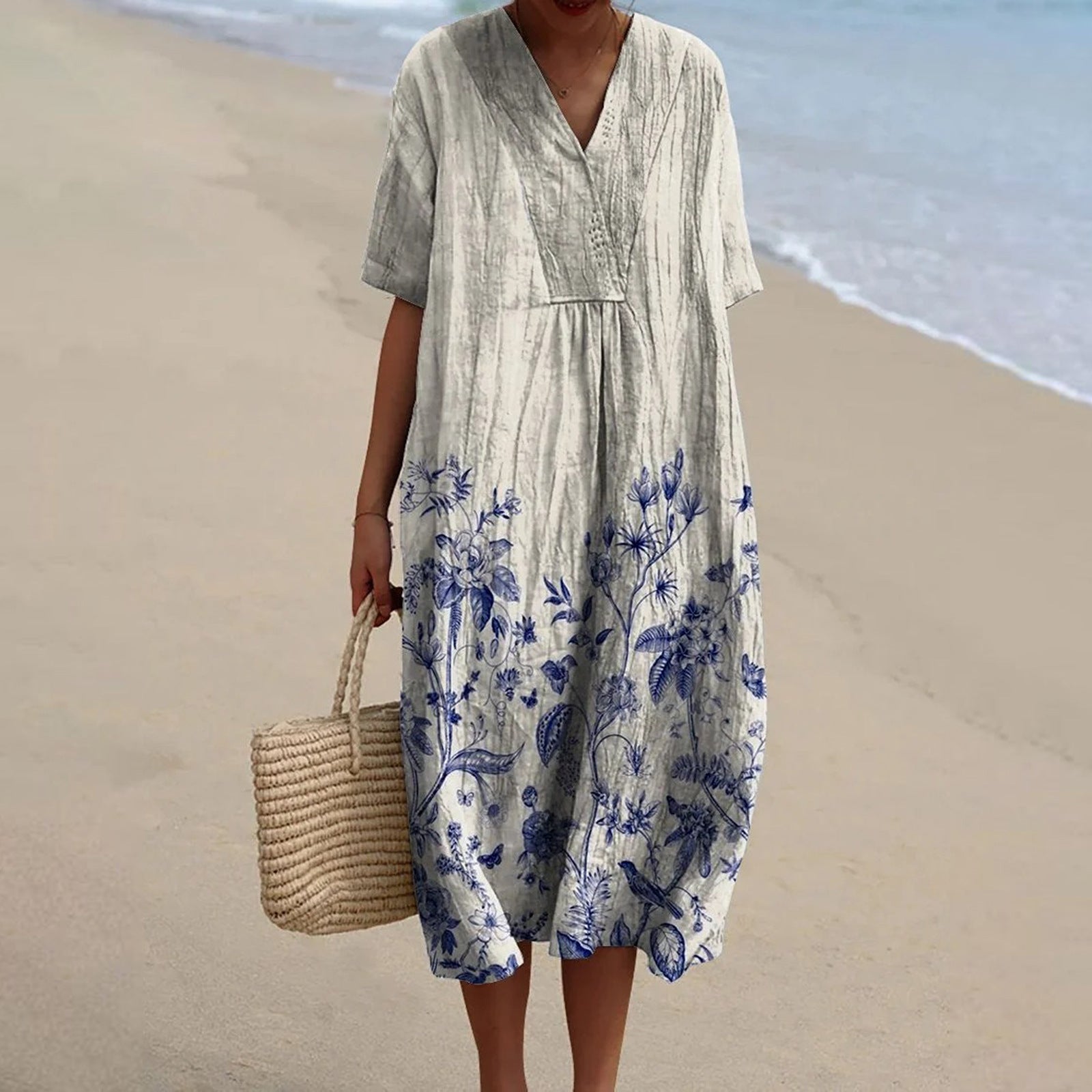 ÉLOÏSE | Bedrukte porseleinjurk