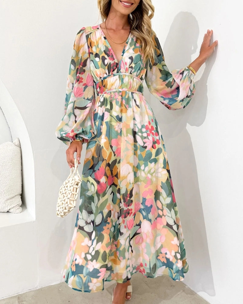 Elvira™ — Lange Boho-Chic Jurk