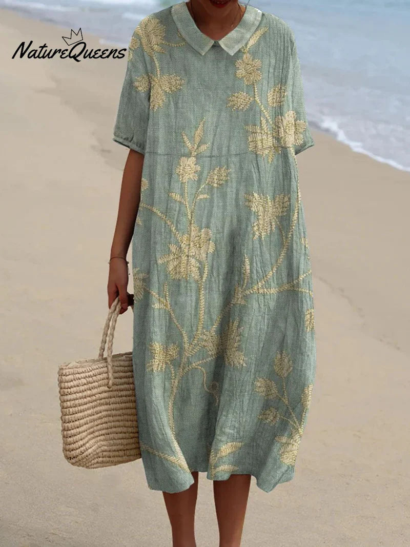 Anaëlle | Bloemenjurk met Kraag